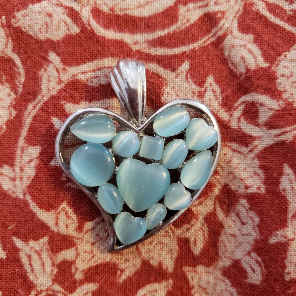 Silver and stone pendant